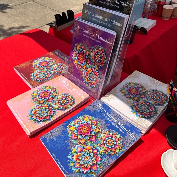 Harmonious Mandala: A Journey of Joy – Inspirational Coloring Book - Picture 1 of 6